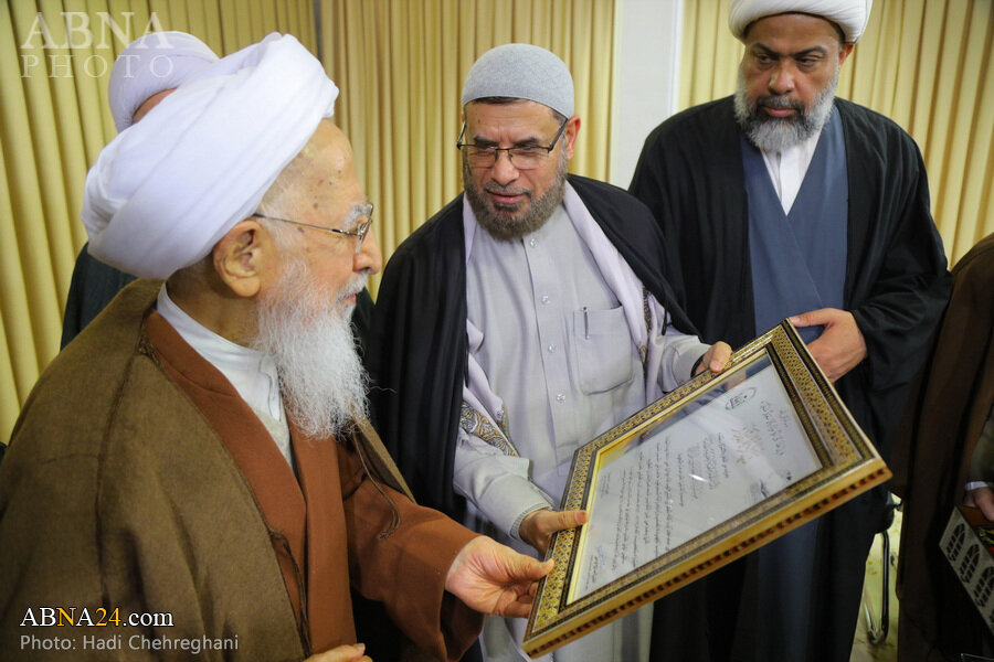 دیدار نمایندگان عتبه با علامه جوادی آملی