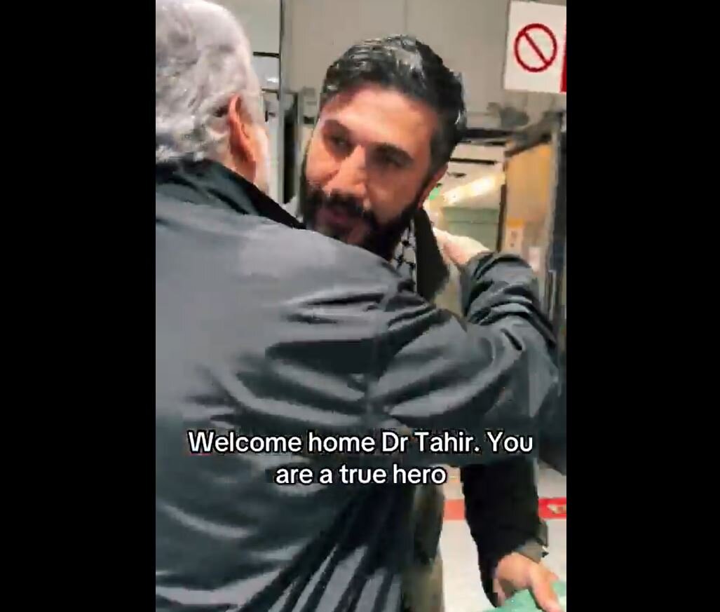 Video: Palestinian Dr., "Taher", described as " Hero of Gaza" returned back to UK with a warm greeting