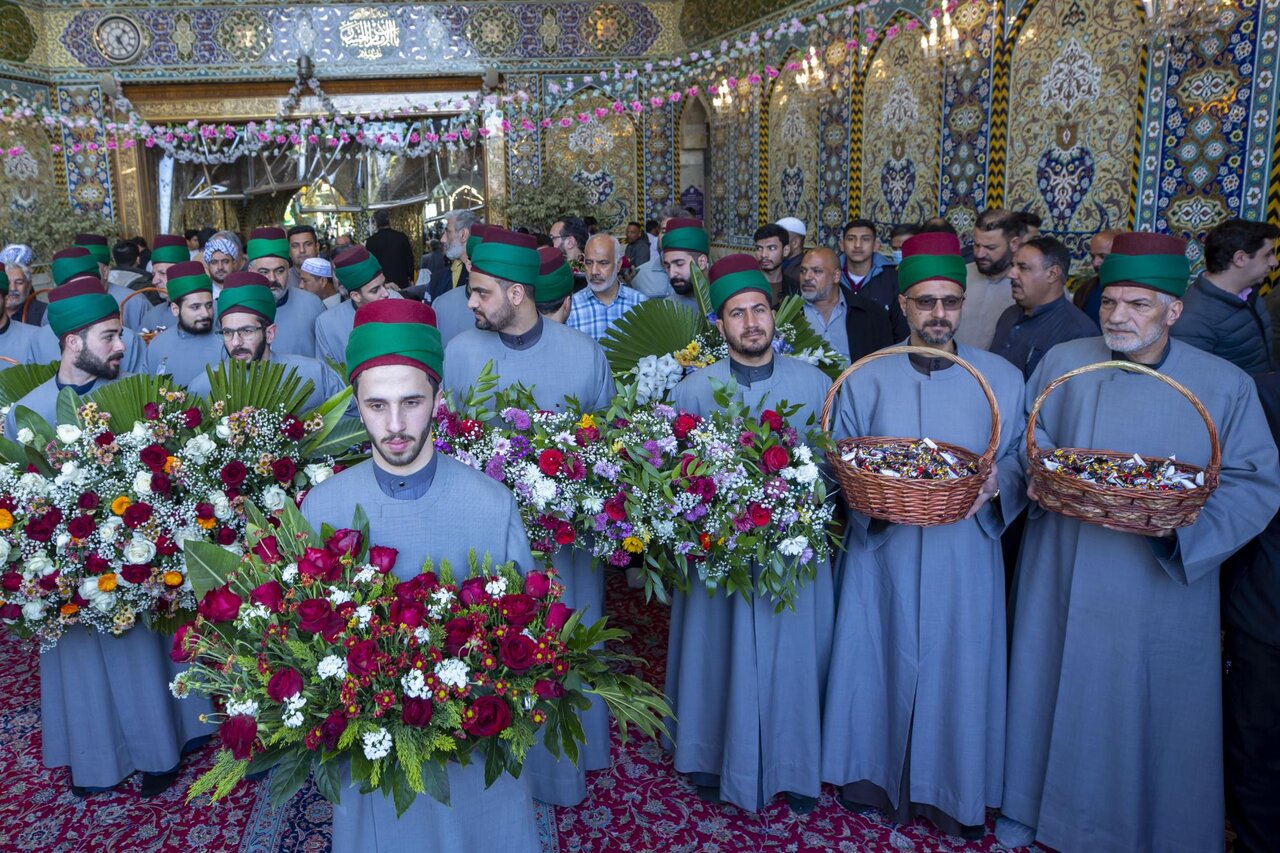 Al-Abbas holy shrine delegation congratulates servants of Imam al-Hussain shrine on his birth anniversary