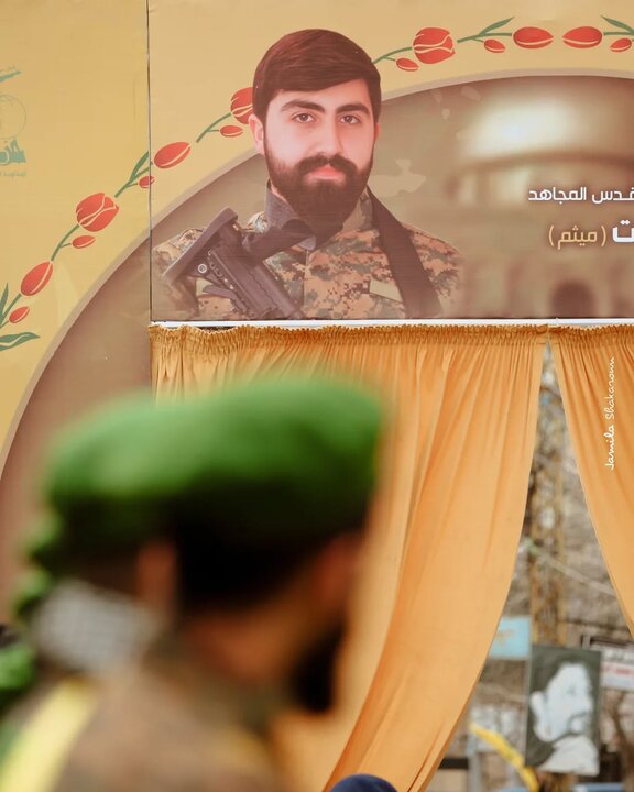 تشییع پیکر شهید در جنوب لبنان