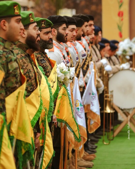 تشییع پیکر شهید در جنوب لبنان