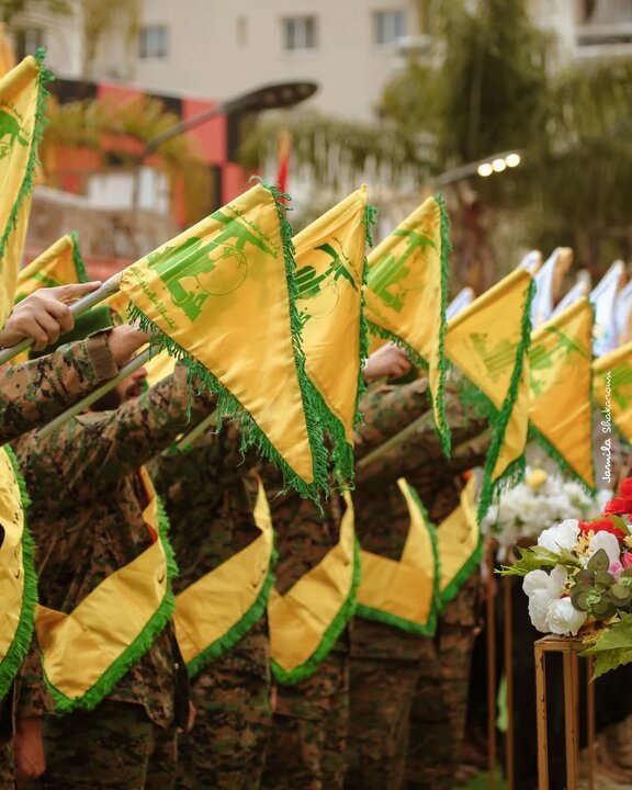 تشییع پیکر شهید در جنوب لبنان