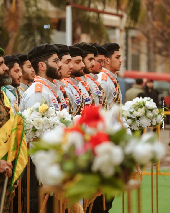 تشییع پیکر شهید در جنوب لبنان
