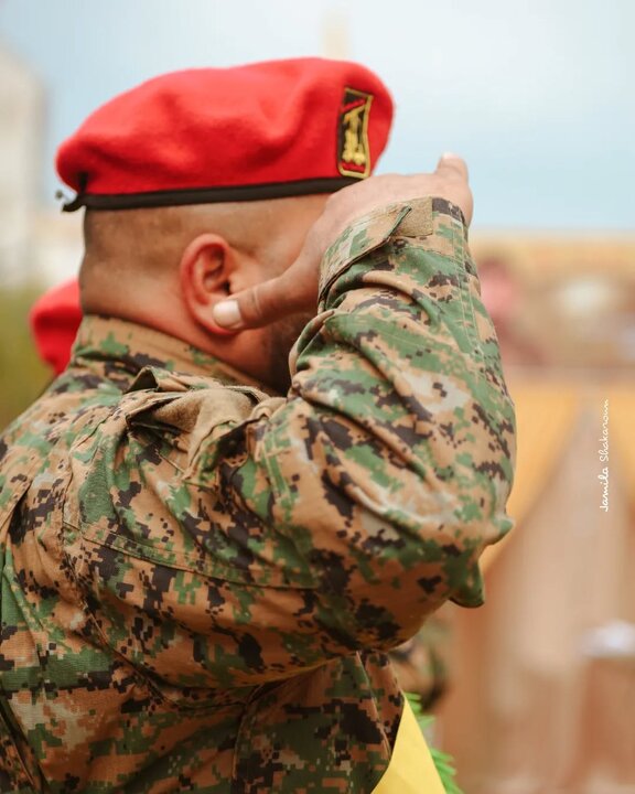 تشییع پیکر شهید در جنوب لبنان