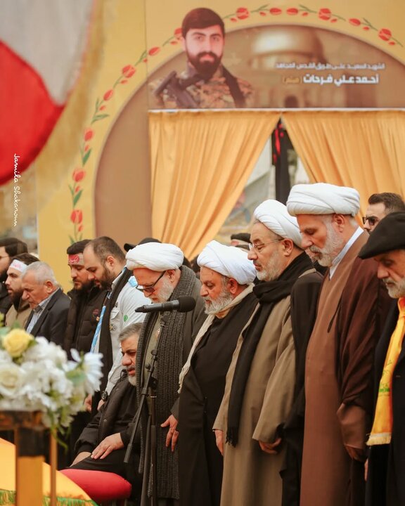 تشییع پیکر شهید در جنوب لبنان