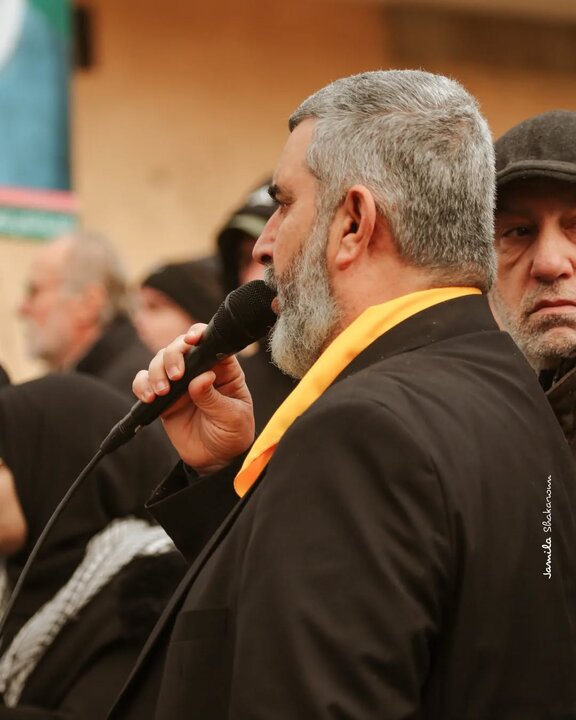 تشییع پیکر شهید در جنوب لبنان