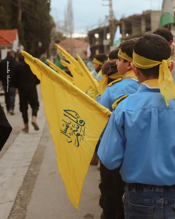 تشییع پیکر شهید در جنوب لبنان