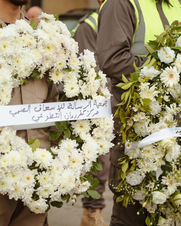 تشییع پیکر شهید در جنوب لبنان