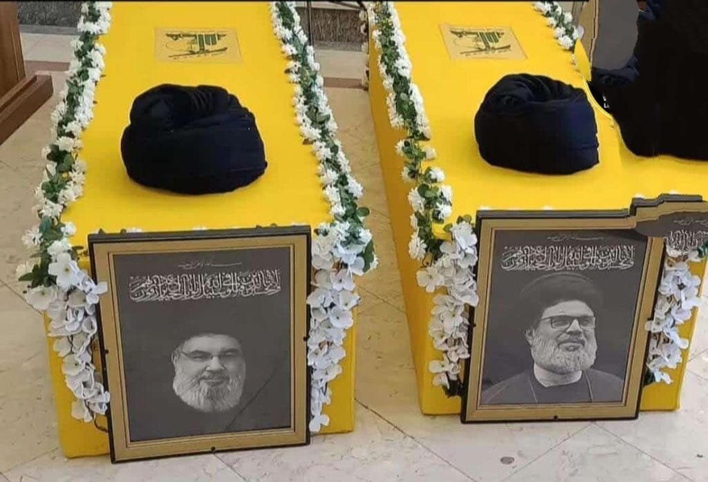 First image of coffins of Hassan Nasrallah and Hashim Safi al-Din released