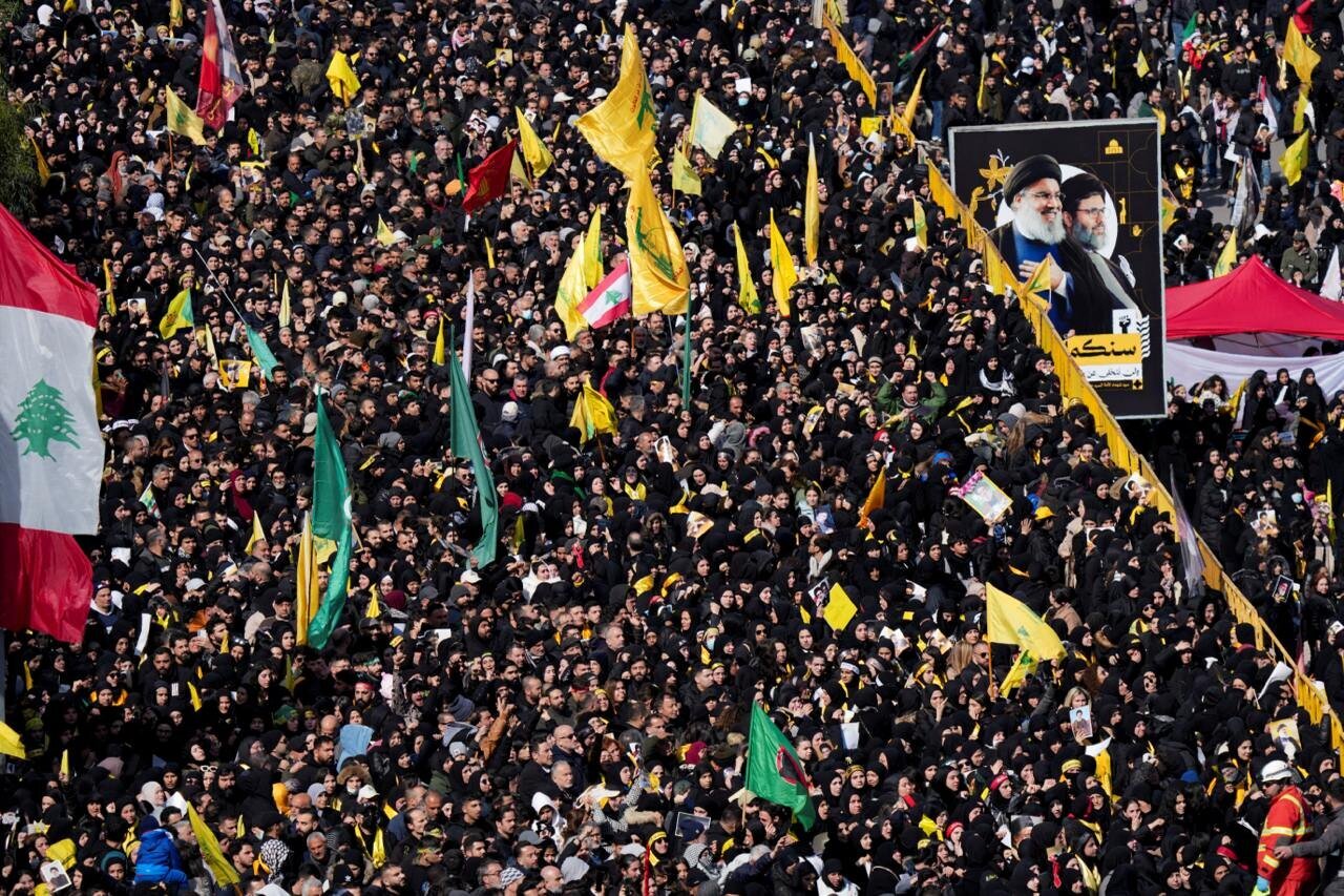 Hundreds of thousands pay tribute to Nasrallah and Safieddine at grand funeral gathering