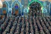 Photos: Crowds of worshipers at Hussaini holy shrine on first night of Ramadan month