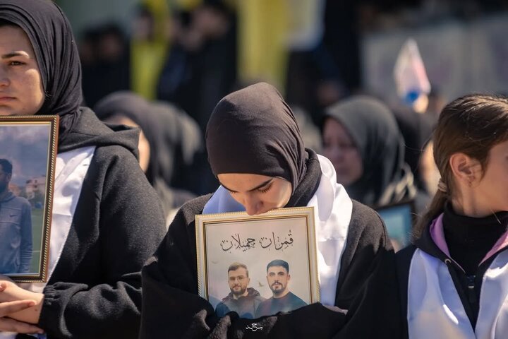 Photos: Funeral ceremony of 95 martyrs in "Aitaroun" in Lebanon