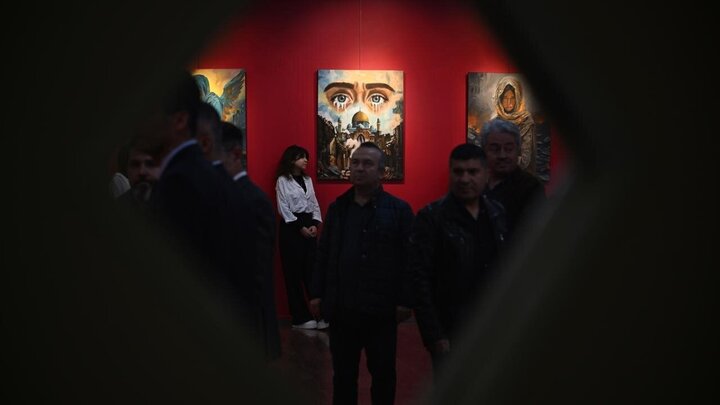 Photos: Artworks exhibition in support of Gaza people held in Gaziantep, Türkiye