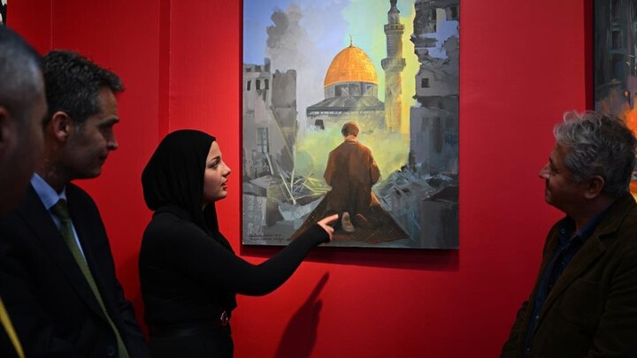 Photos: Artworks exhibition in support of Gaza people held in Gaziantep, Türkiye