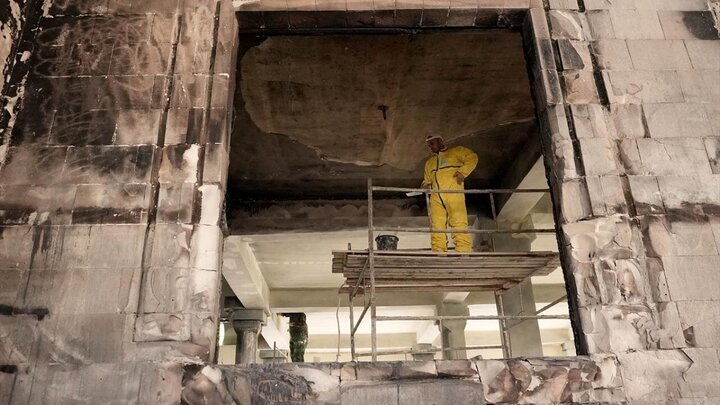 Photos: Repairing of Al-Nasr Mosque in Nablus