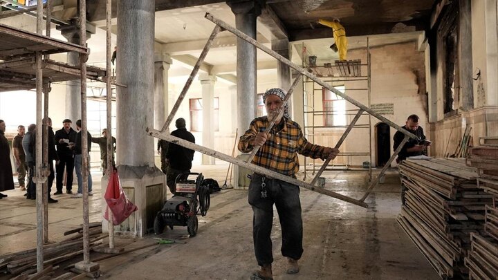 Photos: Repairing of Al-Nasr Mosque in Nablus