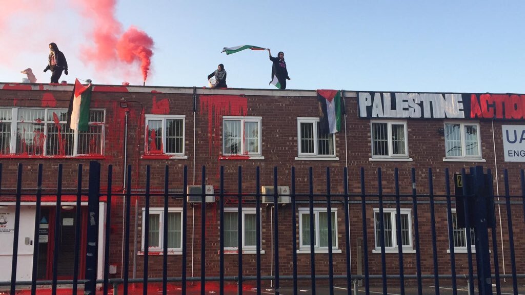 Pro-Palestine activists storm British headquarters of Israeli arms firm Elbit Systems in Bristol
