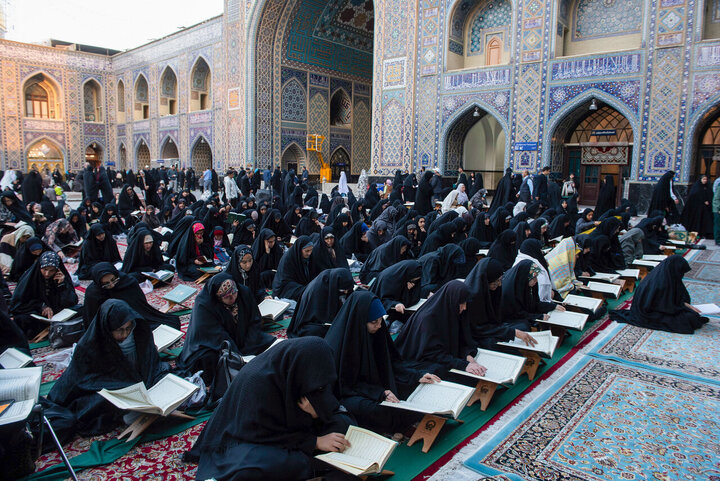 Photos: Reciting Holy Quran at Goharshad Mosque