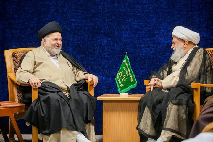 Photos: Ayatollah Sistani's representative meets with Ayatollah Karimi Jahromi