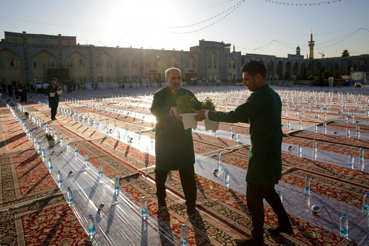 Photos: Iftar banquet for Razavi shrine's pilgrims on eve of Imam Hassan birth anniversary