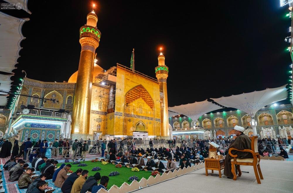 On birth anniversary of Imam Hassan; Imam Ali shrine hosts Iftar feast and decorated with flowers