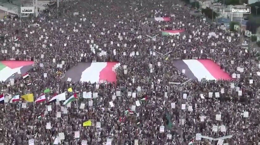 ویدیو | خروش یمنی‌ها در لبیک به فراخوان انصارالله