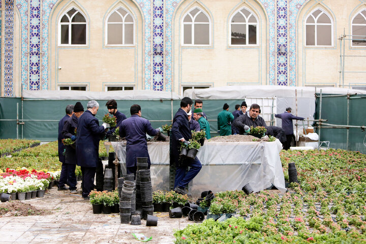 Photos: Imam Reza Holy shrine, servants welcome spring