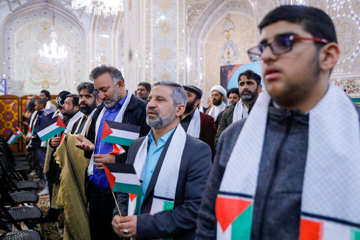 Photos: "Hayya 'ala al-Quds" conference held at Imam Reza holy shrine