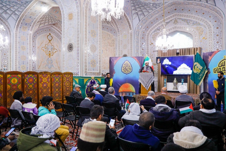 Photos: "Hayya 'ala al-Quds" conference held at Imam Reza holy shrine