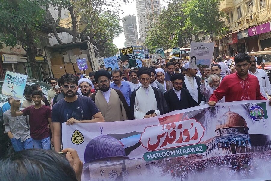 Thousands of Mumbai Muslims march for Palestine on Quds Day