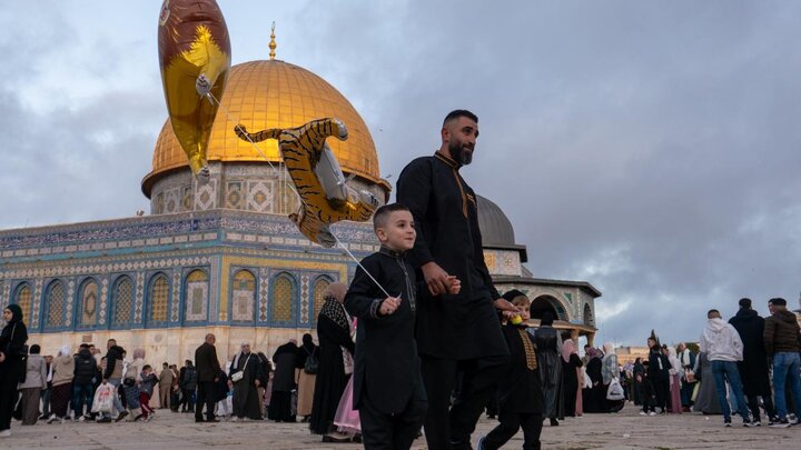 گزارش تصویری | نماز عید فطر در مسجد الاقصی
