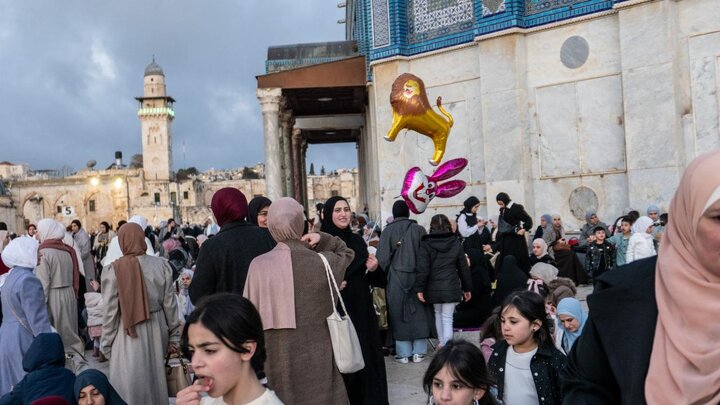 گزارش تصویری | نماز عید فطر در مسجد الاقصی