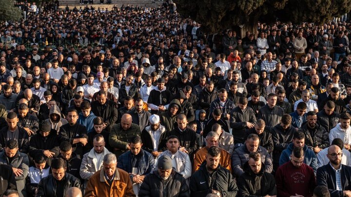 گزارش تصویری | نماز عید فطر در مسجد الاقصی
