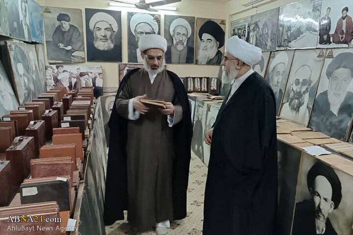 Photos: Ayatollah Ramazani visits "Torath" Writing, Researching, Publishing center of Najaf Seminary