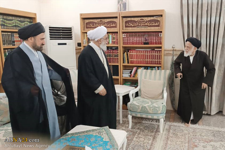 Photos: Secretary General of AhlulBayt World Assembly visits Ayatollah Sayyed Ali Akbar Haeri in Najaf
