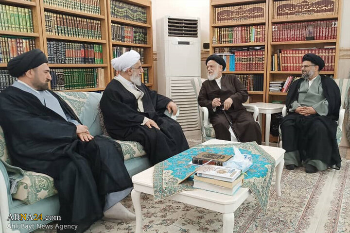 Photos: Secretary General of AhlulBayt World Assembly visits Ayatollah Sayyed Ali Akbar Haeri in Najaf