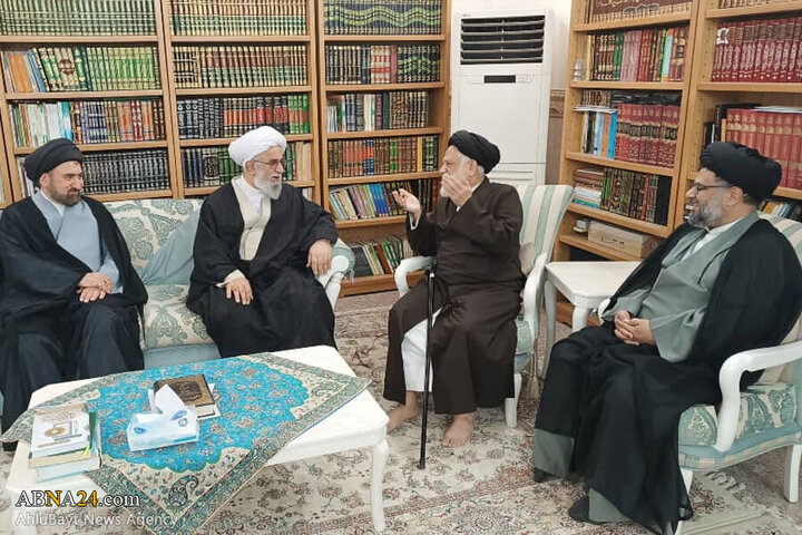 Photos: Secretary General of AhlulBayt World Assembly visits Ayatollah Sayyed Ali Akbar Haeri in Najaf