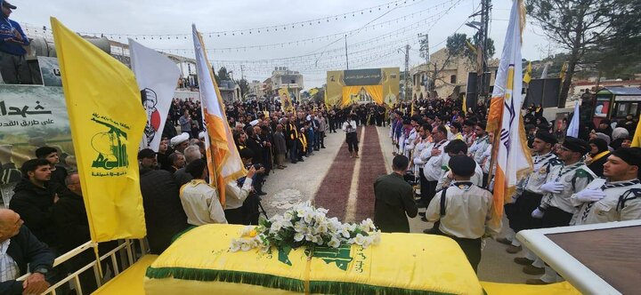 Photos: Funeral ceremony of Hezbollah martyr Ali Ayoub in southern Lebanon