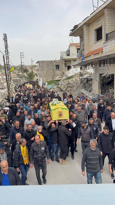 Photos: Funeral ceremony of Hezbollah martyr Ali Ayoub in southern Lebanon