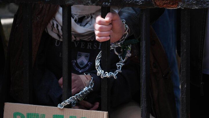 Photos: Demonstrators at Columbia University protest arrest of Mahmoud Khalil