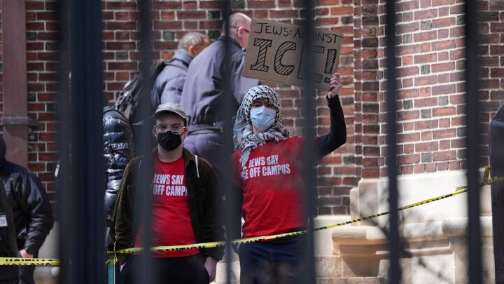 Photos: Demonstrators at Columbia University protest arrest of Mahmoud Khalil