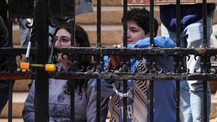 Photos: Demonstrators at Columbia University protest arrest of Mahmoud Khalil