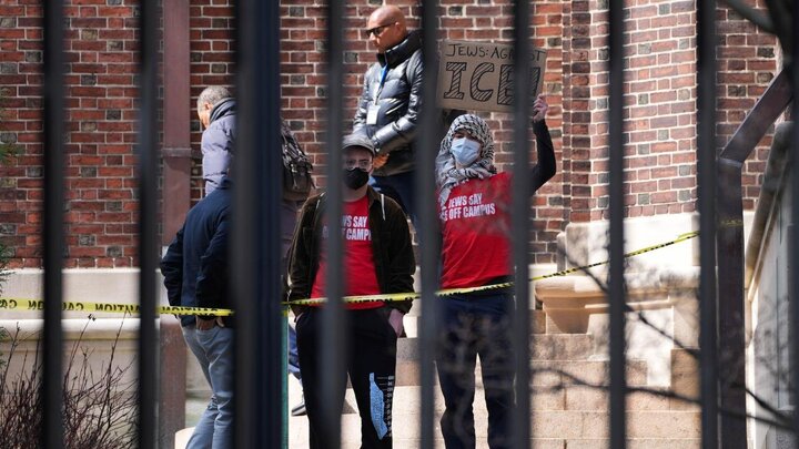 Photos: Demonstrators at Columbia University protest arrest of Mahmoud Khalil