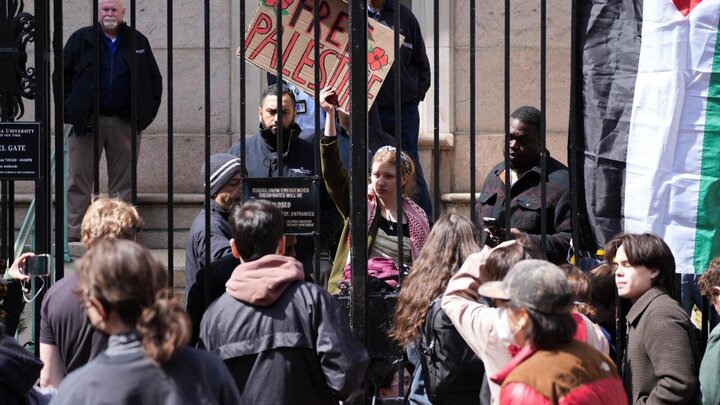 Photos: Demonstrators at Columbia University protest arrest of Mahmoud Khalil