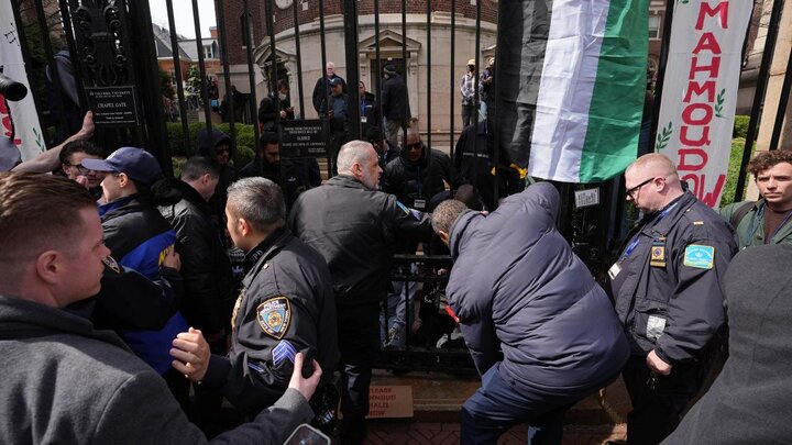 Photos: Demonstrators at Columbia University protest arrest of Mahmoud Khalil