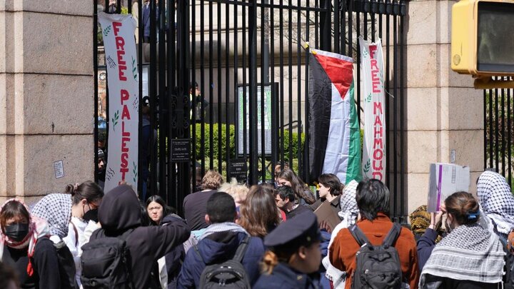 Photos: Demonstrators at Columbia University protest arrest of Mahmoud Khalil