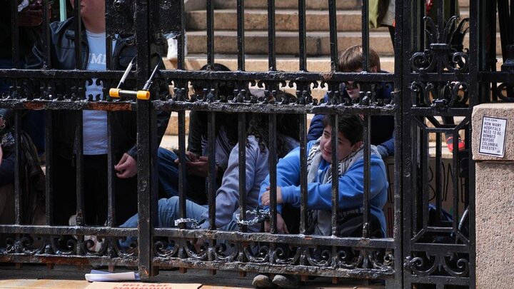 Photos: Demonstrators at Columbia University protest arrest of Mahmoud Khalil