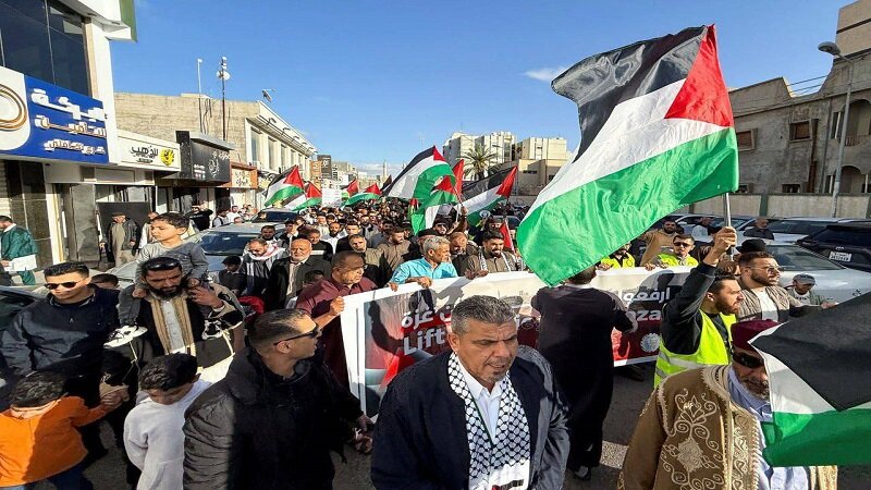 Protest rally in Libya in support of Palestine