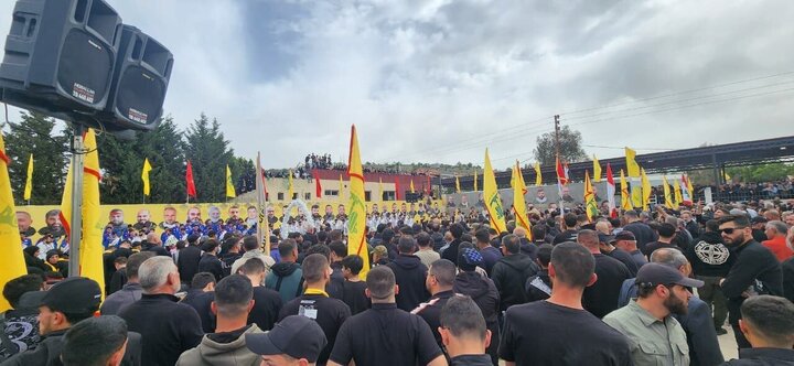 Photos: Funeral ceremony of 14 Hezbollah martyrs held in Blida, Lebanon