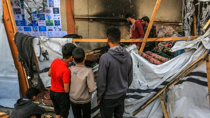 Photos: Israeli forces attack journalists' tent in Khan Yunis